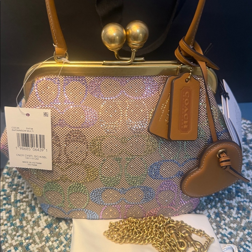 Coach Candy Crystal Signature Frame Kisslock 16 - Picture 3 of 11